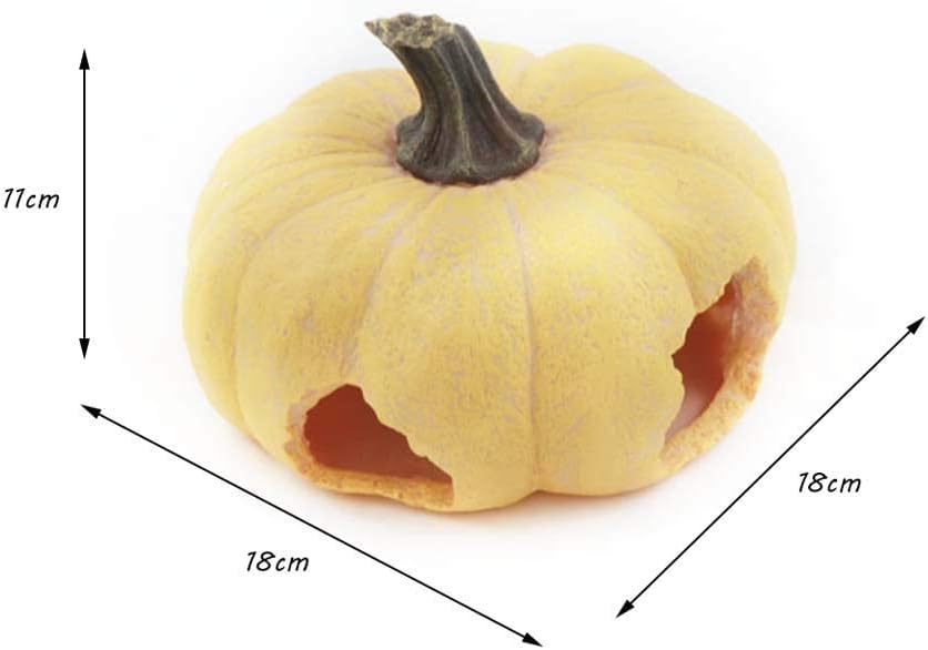 Simulation Pumpkin Reptile Hideout, Reptile Cave Box- Habitat Corner Decor Snake Lizard Halloween Hideouts Reptile Box Accessories Ornaments