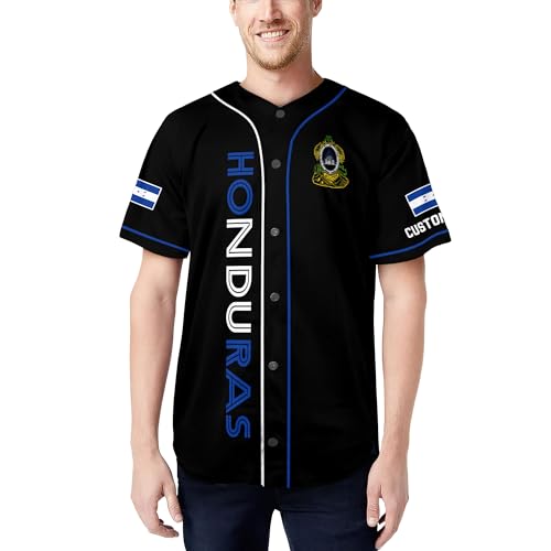 Jersey de béisbol personalizado Honduras para hombre, camiseta de béisbol Honduras para hombre miniatura 2