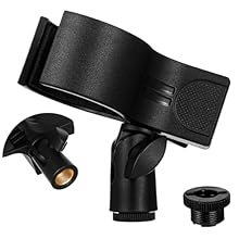 The spring strength of the microphone clip holder has been enhanced, and a thread design has been added, which greatly improves the friction and makes it easier to install and remove the microphone. In addition, the bottom thread is made of more dura...