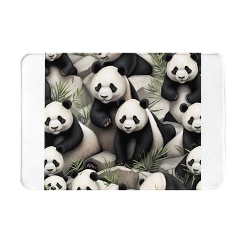 AKGFFDS Zerbino 40,6 x 61 cm panda gigante che guarda il divertimento stampa assorbente antiscivolo per porte d'ingresso, ingressi e bagni