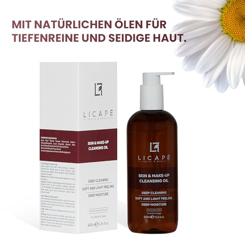 LICAPE® Skincare Duo – SPF 50 Tinted Sunscreen for Face with Natural Coverage & Dual-Phase Makeup Remover Oil 400ml with Niacinamide, Chamomile & Horse Chestnut