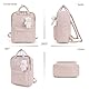 TIAASTAP Kawaii Rucksack Schule für Teenager Mädchen, Aesthetic School Bag Cute Backpack Wasserdicht Schulrucksack Mädchen Schultasche 14 Zoll Laptop Rucksack Kinderrucksack Schulranzen