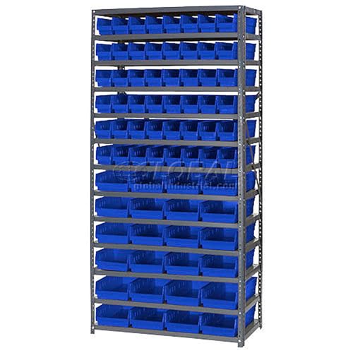 Global Industrial 13 Shelf Steel Shelving with (76) 4