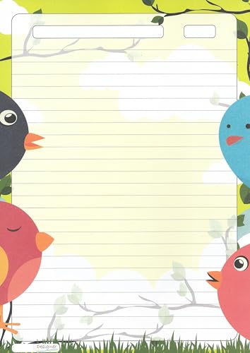 Image of Alvika - Pack of - 40 Design - 023 A4 Size 140 GSM One Side Ruled Multipurpose Designer Colored Art & Craft Sheets for Scrapbooking, Projects