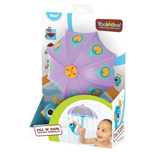 Yookidoo Brinquedo para a banheira. Hora do banho. Chuva na banheira, o guarda-chuva que faz Llover (lilás)