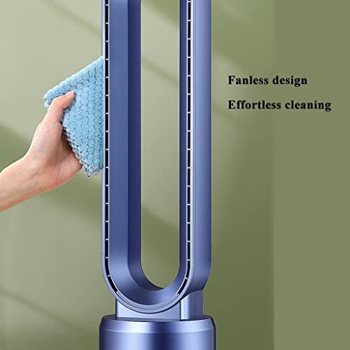 Bladeless Household Fans, Oscillating Fan With Remote, Tower Fan For Bedroom, 120 Degree Wide Angle Air Supply, 9Hours Long Timer, Standing Floor Fans For Indoor Home Office Room ( Color : Green With #TOP4