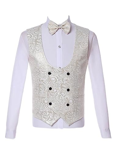 Gilet jacquard homme boutons double boutonnage costume affaires et smoking