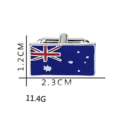 Mancuernillas para Hombre con Bandera Australiana Azul miniatura 2