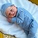 Anano Bambole Reborn Maschio Occhi Aperti 45cm Bambole Neonato Realborn Che Sembrano Vere Prematura Bambolotto Reborn Realistica Maschio Silicone Realistico Cuddle Baby Doll (Moderno) immagine
