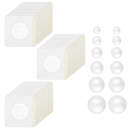 Juego de tapones para el ombligo, 12 piezas esféricas de silicona suave para ombligo con 30 calcomanías de cinta no tejida para mujeres que se mantienen en forma (blanco), Blanco, M