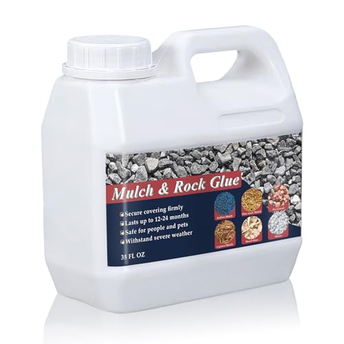 Mulch and Rock Glue for Landscaping, Fast Drying Gravel...