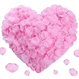 🌹 Pétalos de rosa: cada paquete de pétalos de rosa rosa rosa incluye 2000 pétalos de rosa, tiene la forma y el color de los pétalos de rosa reales, el tamaño de los pétalos de rosa es de aproximadamente 5 x 5 cm. Cantidad adecuada para crear tu propio entorno romántico y pasar una noche maravillosa con tu querida~