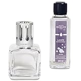 Maison Berger Coffret Cadeau Glaçon - Diffuseur de Parfum d’Ambiance 250 ML - Élimine Les odeurs, purifie l’air, Objet décoratif Maison ou Bureau (Tranparente - Air Pur Neutre Essentiel)