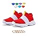 Walking Running Shoes for Boys Girls Kids Children Red Sonic Sneakers with Yellow Stripe Sonic Birthday Party Gift