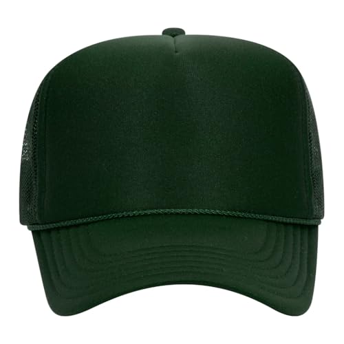 Image of OTTO Polyester Foam Front 5 Panel High Crown Mesh Back Trucker Hats in 97, Bulk, Wholesale