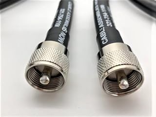 LMR-400/LMR400 Times Microwave Low Loss Coaxial - PL259 UHF Male to UHF Male Connectors 50 Feet-CB Ham Radio Antenna - Made in The USA