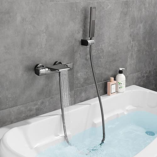 Robinet de baignoire cascade en laiton avec mitigeur thermostatique de douche