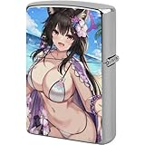 アニメ風 ZIPPO金属製 おしゃれ 可愛い ブルーアーカイブ ブルアカ 狐坂ワカモ 水着 用 入れ 防錆 全面保護 たばこ用具 喫煙具 ＜アニメ愛好者,アニメ好き> ファション飾り グッズ 交換用外側 傷から を全面保護