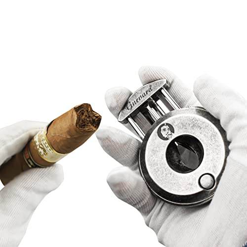 V Cut Cigar Cutter Stainless Steel Blade Cigar Guillotine Cigar Cutter with Gift Box(Silver) - Image 3