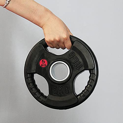 Disco de Pesa olímpica 15.00KG Hierro fundida con Revestimiento de Caucho Marca Fit-Force
