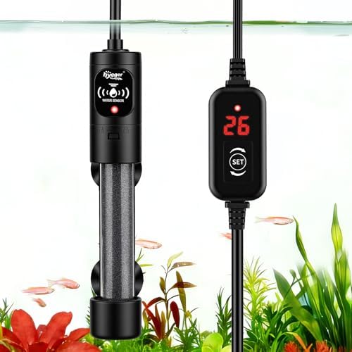 Hygger Small Heating for Aquarium 25W Aquarium Tank Heater,Turtle Submersible Heater for Fish Tank Betta for 7.5-19L Freshwater Saltwater