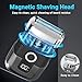 LYRSLF Electric Foil Shavers for Men: Mini Electric Razor, Foil Shaver for Face, IPX7 Waterproof Wet Dry Cordless Razor with 3 Floating Blades, LED Display for Travel & Home, USB Type C