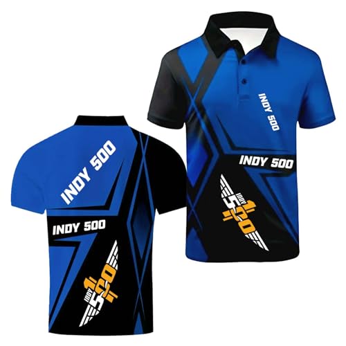 Polo 3D Homme Survêtement à col boutonné respirant style tennis