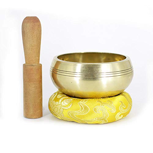 Silent Mind ~ Tibetan Hand Hammer Jugando Meditación Cantando Tazón Walnut Sticks con Almohadillas Mindfulness Relajación y Tratamiento