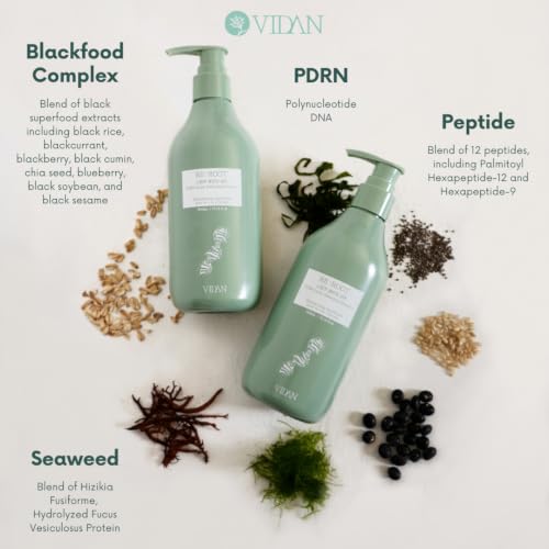 Image of VIDAN RE:ROOT PDRN Scalp Balancing Shampoo, Korean Volumizing Shampoo for Thinning Hair, Sulfate-Free & Vegan with Peptides, Cooling Menthol for Dry, Sensitive Scalp (10.14 Fl Oz)