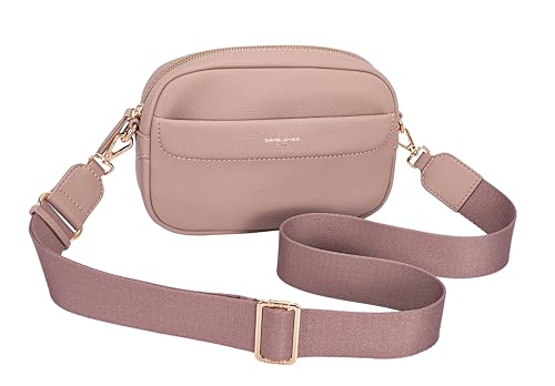David Jones Paris – Bolsa bandolera – Bolsa para el hombro – Talla mini – Material sintético – Práctica ciudad chic viaje clásico, Adobe Rosa, Mini