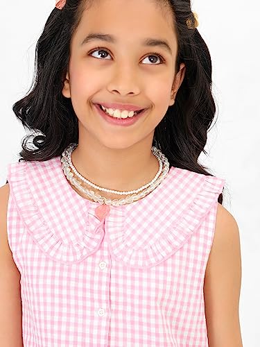 Image of BONKIDS Girl's Cotton Asymmetrical Knee-Length Dresses