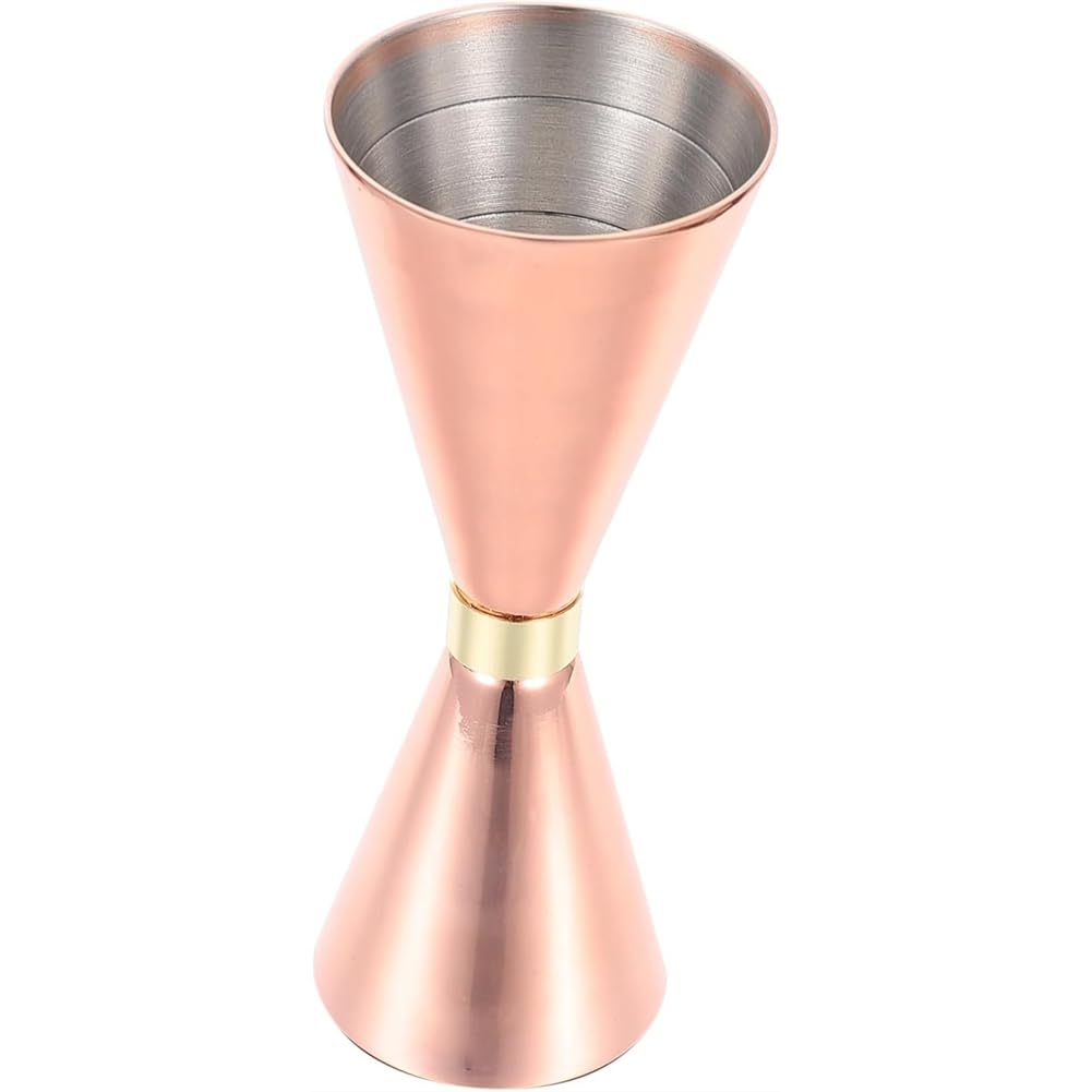 IJSDNVJNDX Premium Stainless Steel for Bartenders and Home Bars, Copper-Plated Cocktail Jigger Ideal
