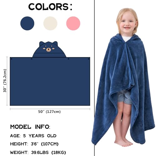 Hiturbo Kids Animal Hooded Towel: Soft Plush Fleece Blanket thumb #1