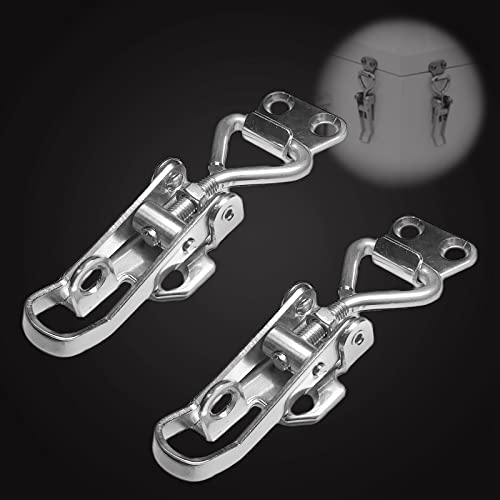 Marine Toggle Catch Latch - 316 Stainless Steel Boat Anti-Rattle Fastener Clamp Hasp, Hatch Pull Locker, Adjustable Range: 66mm~75mm (2 Pcs)