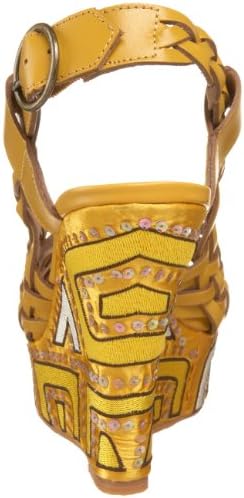 Naughty Monkey Women's Liggy Sandal,Yellow,7.5 M US | Image 2
