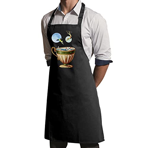 Tablier cuisine premium noir collage art idéal pour vos soirées barbecue et repas - 3