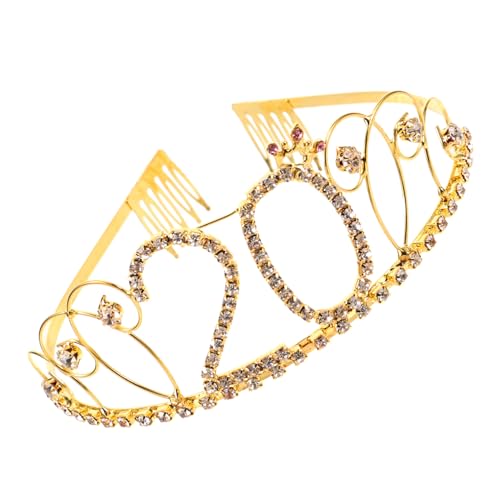 FRCOLOR 1�� �����̒a�����e�B�A�� ���a�������߂łƂ� 20�΂̒a�����v���[���g ��20�����̃e�B�A�� ���̎q �w�b�h�M�A �w�A�A�N�Z�T���[ �N���E�� �ԉ� �w�A�s��, Size 7, �S�[���f��, 10UMG512CEKHQ20BI