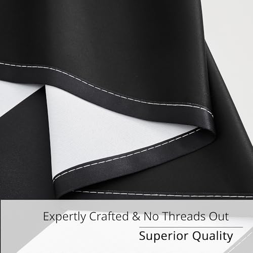 BOHOMOCASA Black and White Vertical Stripe Blackout Curtains, Modern Minimalist Striped Drapes, 100% Light Blocking, Thermal Insulated & Noise Reducing Curtains, Grommet Top 42 x 63 Inches, 2 Panels - Image 6