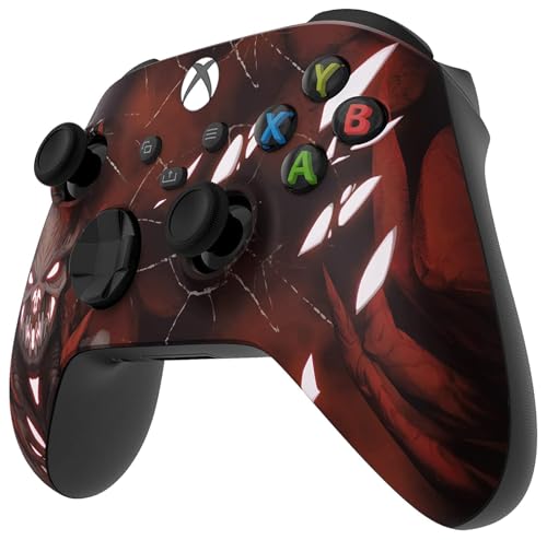 Image of Custom Controllerzz Wireless Controller for Microsoft Xbox Series X /S & Xbox One - Soft Touch Feel - Custom Series X /S Controller (X /S Red Demon)