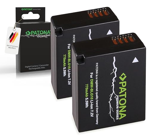 AUTONOMIA AFFIDABILE: batteria di ricambio DMW-BLG10 770mAh per più foto e video senza interruzioni.