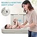Modundry Fold Down Baby Changing Station Wall Mount Horizontal Baby Change Table with Safety Straps for Commercial Restrooms (2 White Granite)