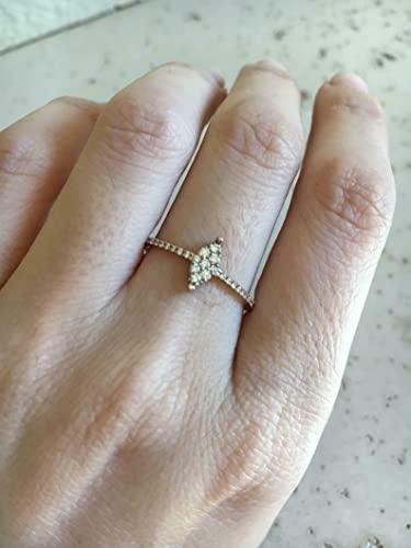 BeBold 1.4ct Round Cut Simulated Diamond CZ Engagement Ring for Women Accents Solitaire Rose Gold Plated4