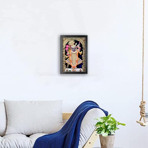 Image of Shrinathji Photo Frame, Black, 14.5x20.5 Inch