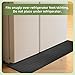 Refrigerator Spill Mat, 37.5 X 8.5 Fridge Mat Silicone Drip Tray Catcher for Washing Machine Refrigerator Spill Liner Floor Protector Anti-Slip (Black)