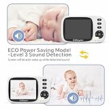 Babystar Baby Monitor with Camera and Night Vision,3.2inch Screen Wireless Video Baby Monitor with Rechargeable Battery, VOX Mode, Temperature Monitoring,Two-Way Audio,Soothing Sounds & Lullabies - Image 4