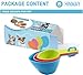 HINMAY Pet Food Scoops Plastic Measuring Cups Set for Dog Cat and Bird Food (Random Color)