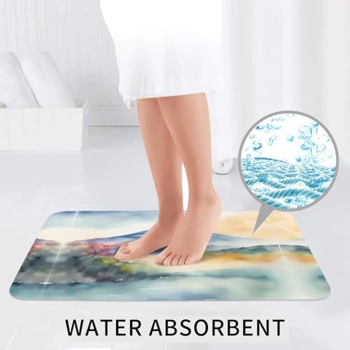 Tapis de salle de bain Mt. Fuji pour une décoration zen et moderne