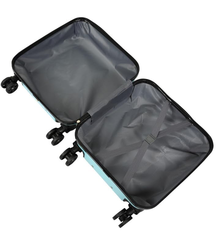 Image of Kids Carry On Luggage with Wheels,18-inch Hard Shell Suitcase Lightweight Toddler Rolling Trolly with Retractable Handle,Durable Hardside Spinner Trolly for Airplane Travel (Blue Dino)