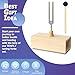 TENFLY 432 Hz Tuning Fork Paired with Elegant Wooden Resonator for Ultimate Meditation Experience