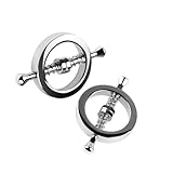 Ruikan 1 Paar Einstellbare Nippelklemmen BDSM Fetisch Nippelclips Klitoris Stimulator Klemme Metall Brustwarzenklemmen Erotik Sexspielzeug für Frauen Männer Paar